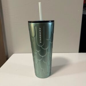 NWT Starbucks 2022 Spring Mermaid Scales Tail Stainless Venti Tumbler Blue Green